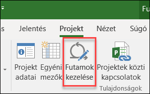 Futamok kezelése gomb