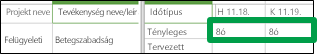 Administrative row on a timesheet