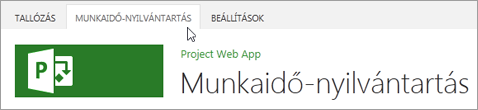 A Munkaidő-nyilvántartás fül