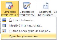 Egyesítés visszavonása