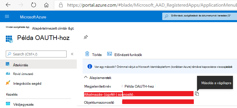 Példa OAUTH-hoz