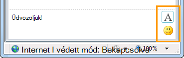 A csevegőüzenetek formázási gombjai