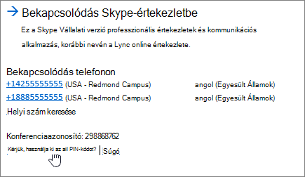SFB Bekapcsolódás Skype-értekezletbe