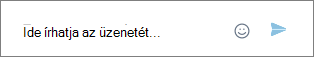 A csevegőüzenet beírása