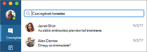 Partnerek keresése a Csevegések lapról