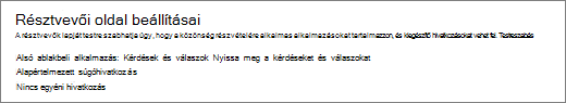 A kérdések&A panelre mutató hivatkozás beszerzése