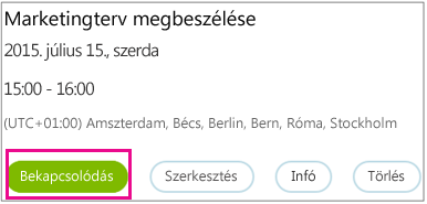 Meeting information with Join button highlighted