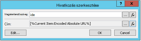Hivatkozás beszúrása az aktuális elemhez 2