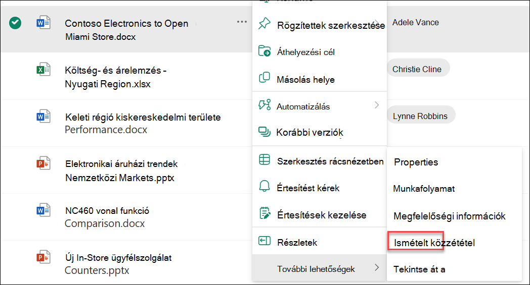 Képernyőkép: Főverzió újbóli közzététele