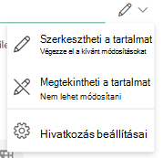 A toll ikon azt jelzi, hogy a címzettek szerkeszthetik a fájlt