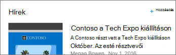 Képernyőkép a Hozzáadás hivatkozásról