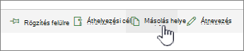 Másolás gomb a főmenüben