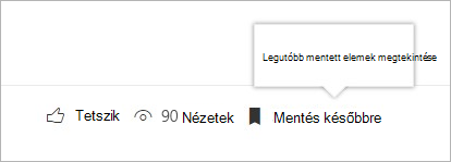 Click to see panel of recently saved items