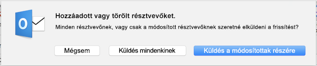 Ön felvett vagy törölt résztvevőket.