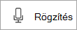 Felvételt jelző villogó gomb a Swayben.