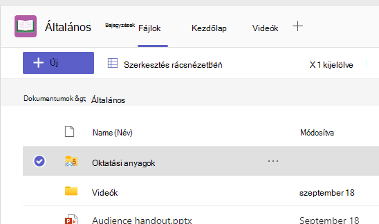 Oktatási anyagok