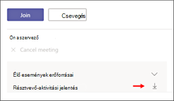 Download attendee engagement report screen