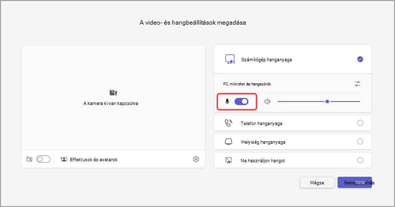 Hang kezelése értekezlet előtt