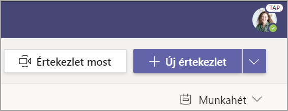 Válassza az + Új értekezlet lehetőséget.