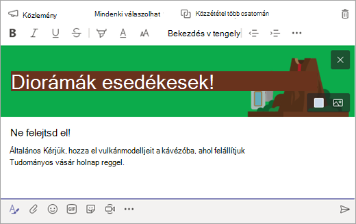 Kép kiválasztása a közleményhez