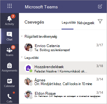 A diákok privát csevegései a Teamsben