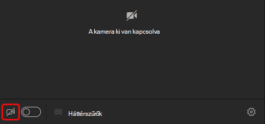 Válassza a kamera ikont a kamera bekapcsolásához