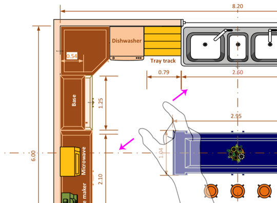 Nagyításhoz érintse meg a diagramot két ujjal, majd távolítsa el őket egymástól.