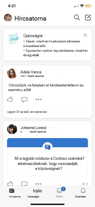 Mobilhírcsatorna megtekintése
