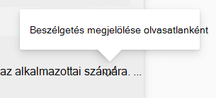 Üzenet megjelölése olvasatlanként az Engage beérkezett üzenetek mappájában