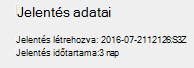 A vezeték nélküli hálózati jelentés általános adatai