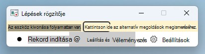 Képernyőkép a Lépésrögzítő alkalmazásról (PSR) a Windows 11-ben, amelyen az elavulási szalagcím látható.