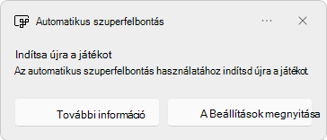 Képernyőkép a RestartYourGame játékról.