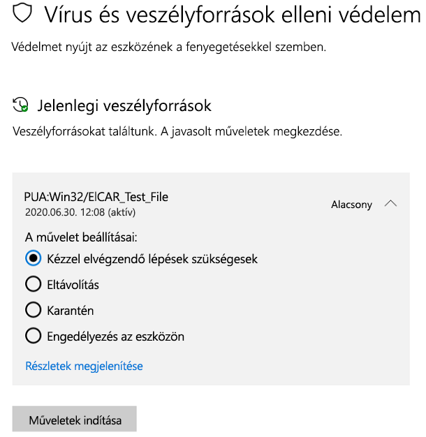Mit tehet, ha a Windows biztonság vélhetően nemkívánatos alkalmazást észlelt.