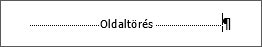Példa oldaltörésre