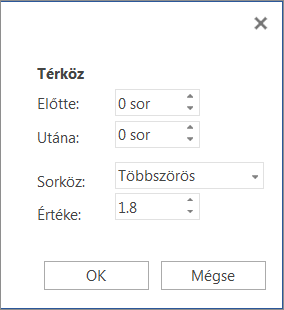 A Bekezdés párbeszédpanel