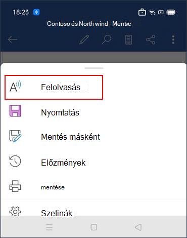 Koppintson a Felolvasás elemre