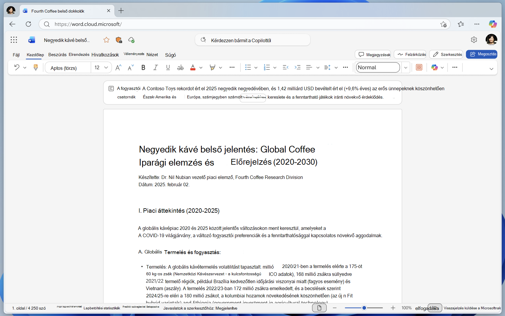Összefoglalás a dokumentum tetején