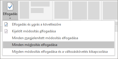 Minden módosítás elfogadása