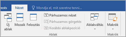 Kattintson a Párhuzamos nézet lehetőségre