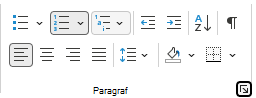 Grup Paragraf pada pita di Outlook.