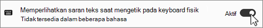 Win11 Tampilkan teks menyarankan tangkapan layar keyboard phycal.