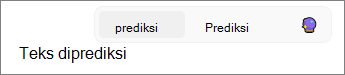 Prediksi teks di Outlook diaktifkan di Windows 11.