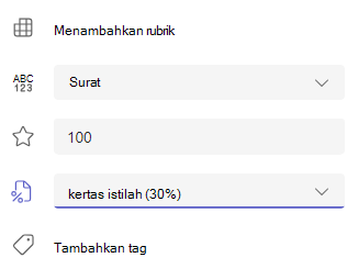 Cuplikan layar penilaian.