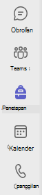 Cuplikan layar toolbar.