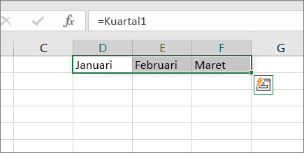 Contoh konstanta array tanpa kurung kurawal