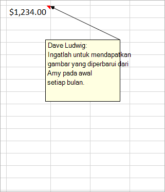 Sel dengan $1.234,00, dan oOlder, komentar warisan terlampir: Dave Ludwig: Apakah angka ini benar?