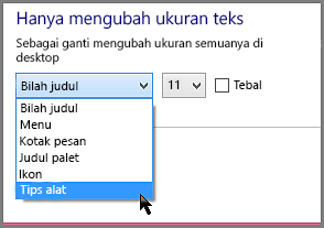 Pengaturan format TipAlat Windows 8