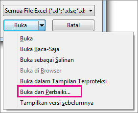Perintah buka dan perbaiki