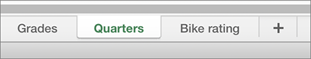 Tab Lembar di MacOS.