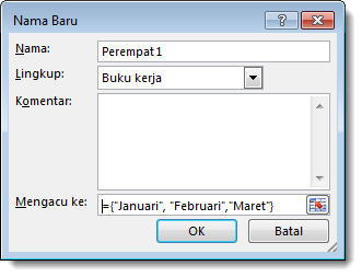 Kotak dialog Nama Baru